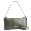 Bolsa De Ombro Fivelas Couro Croco Verde - imagem 3