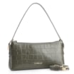 Bolsa De Ombro Fivelas Couro Croco Verde - imagem 3