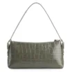 Bolsa De Ombro Fivelas Couro Croco Verde - imagem 4