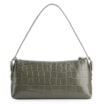 Bolsa De Ombro Fivelas Couro Croco Verde - imagem 4
