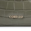 Bolsa De Ombro Fivelas Couro Croco Verde - imagem 7