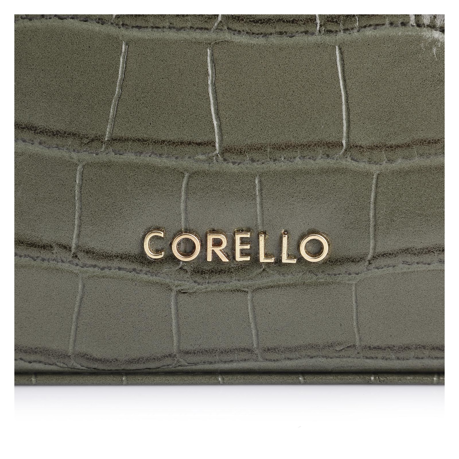 Bolsa De Ombro Fivelas Couro Croco Verde
