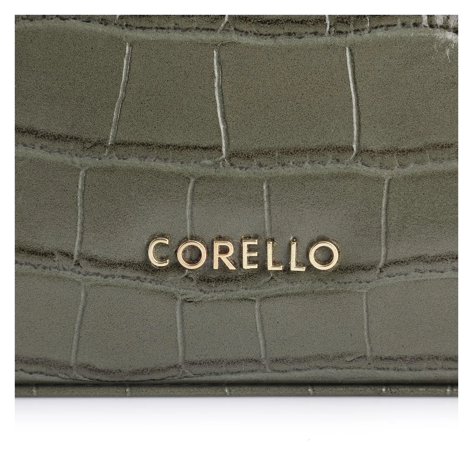 Bolsa De Ombro Fivelas Couro Croco Verde