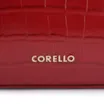 Bolsa De Ombro Fivelas Couro Croco Vermelho - imagem 6
