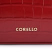 Bolsa De Ombro Fivelas Couro Croco Vermelho - imagem 6