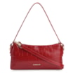 Bolsa De Ombro Fivelas Couro Croco Vermelho - imagem 1