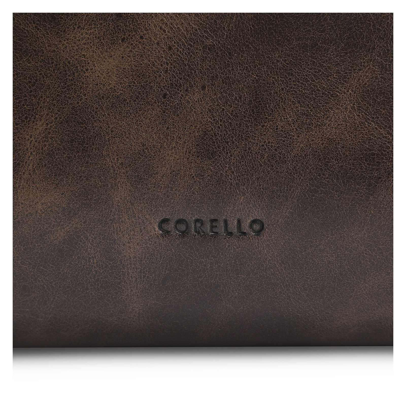 Bolsa De Ombro Fivelas Couro Estonado Marrom