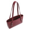 Bolsa De Ombro Fivelas Couro Estonado Vermelho - imagem 4