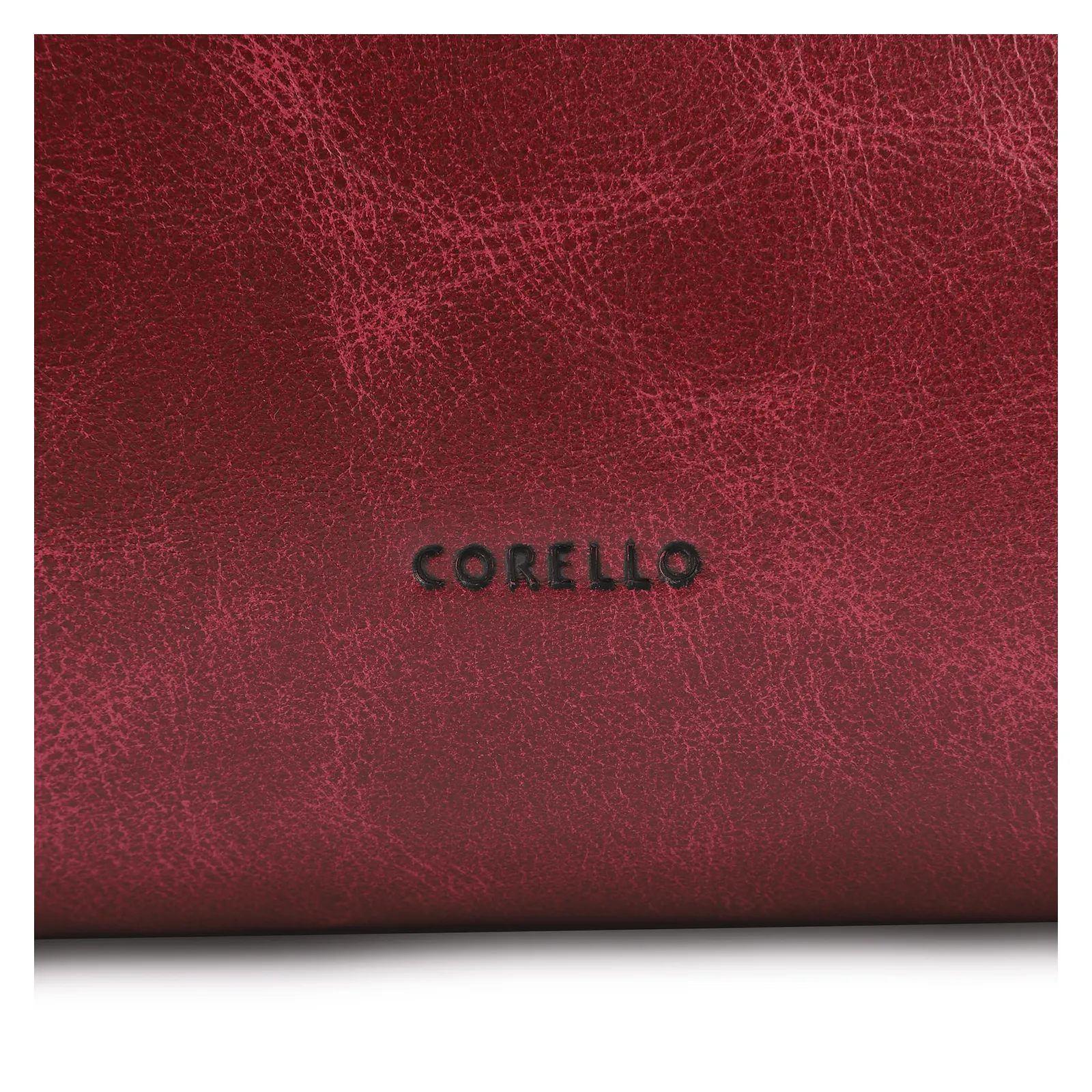 Bolsa De Ombro Fivelas Couro Estonado Vermelho