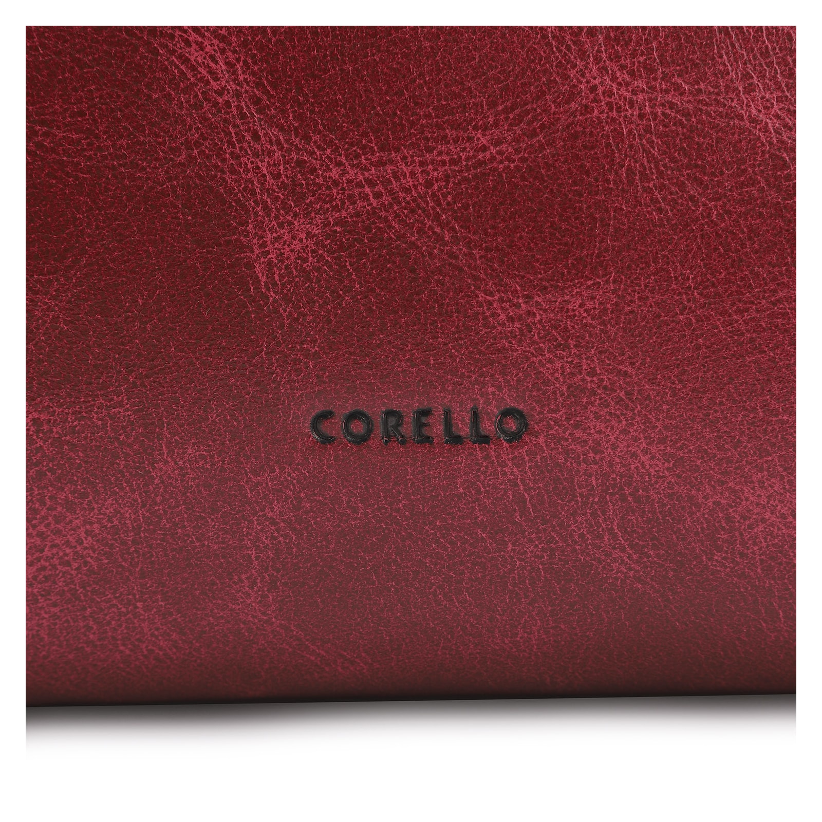 Bolsa De Ombro Fivelas Couro Estonado Vermelho