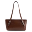 Bolsa De Ombro Fivelas Couro Marrom - imagem 3
