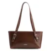 Bolsa De Ombro Fivelas Couro Marrom - imagem 1