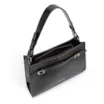 Bolsa De Ombro Fivelas Couro Preto - imagem 4