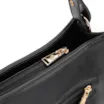 Bolsa De Ombro Fivelas Couro Preto - imagem 5