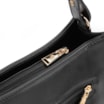 Bolsa De Ombro Fivelas Couro Preto - imagem 5