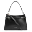 Bolsa De Ombro Fivelas Couro Preto - imagem 1