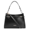 Bolsa De Ombro Fivelas Couro Preto - imagem 1