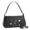 Bolsa De Ombro Fivelas Couro Preto - imagem 3
