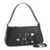 Bolsa De Ombro Fivelas Couro Preto - imagem 3