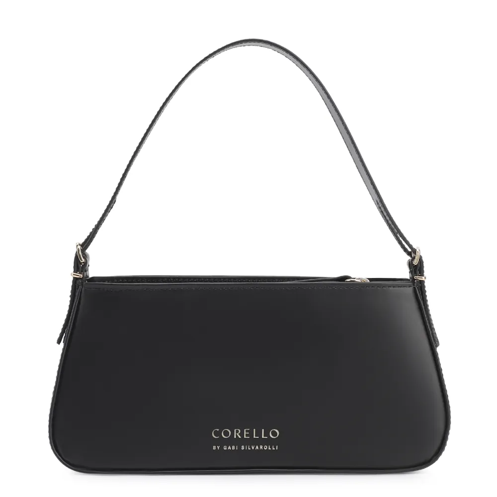 Bolsa De Ombro Fivelas Couro Preto - imagem 4