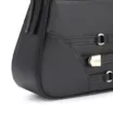 Bolsa De Ombro Fivelas Couro Preto - imagem 6