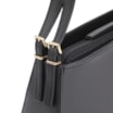 Bolsa De Ombro Fivelas Couro Preto - imagem 8