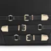 Bolsa De Ombro Fivelas Couro Preto - imagem 9