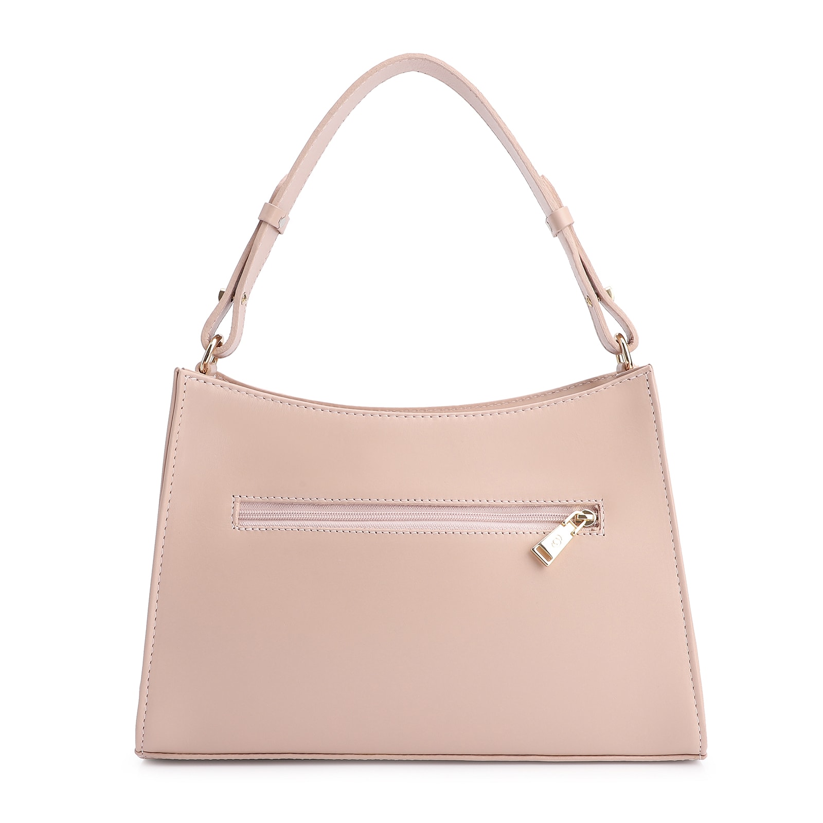 Bolsa De Ombro Fivelas Couro Rosa