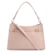 Bolsa De Ombro Fivelas Couro Rosa - imagem 1