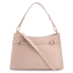 Bolsa De Ombro Fivelas Couro Rosa - imagem 1