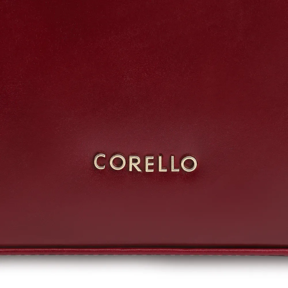 Bolsa De Ombro Fivelas Couro Vermelho Cereja - imagem 7