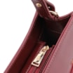 Bolsa De Ombro Fivelas Couro Vinho - imagem 5