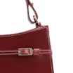 Bolsa De Ombro Fivelas Couro Vinho - imagem 7