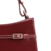 Bolsa De Ombro Fivelas Couro Vinho - imagem 7