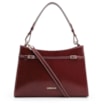 Bolsa De Ombro Fivelas Couro Vinho - imagem 1
