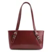 Bolsa De Ombro Fivelas Couro Vinho - imagem 4