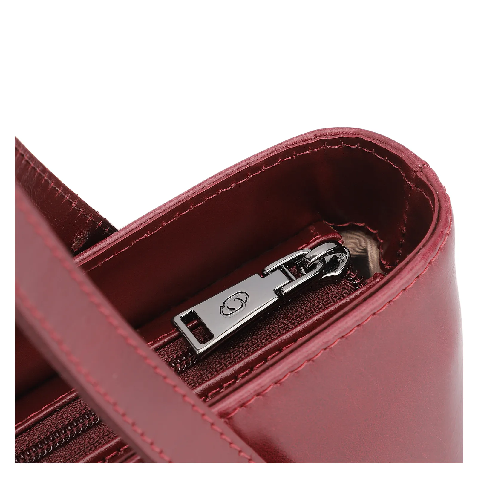 Bolsa De Ombro Fivelas Couro Vinho