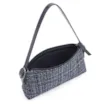 Bolsa De Ombro Fivelas Tweed Azul/Couro Azul - imagem 4