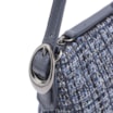 Bolsa De Ombro Fivelas Tweed Azul/Couro Azul - imagem 5