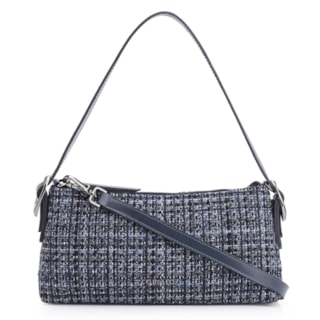 Tweed Azul/Couro Azul