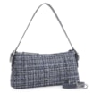 Bolsa De Ombro Fivelas Tweed Azul/Couro Azul - imagem 2