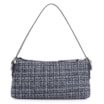 Bolsa De Ombro Fivelas Tweed Azul/Couro Azul - imagem 3