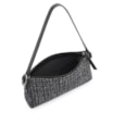 Bolsa De Ombro Fivelas Tweed Preto/Couro Preto - imagem 4