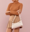 Bolsa De Ombro Fivelas Verniz Off White - imagem 2