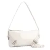 Bolsa De Ombro Fivelas Verniz Off White - imagem 3