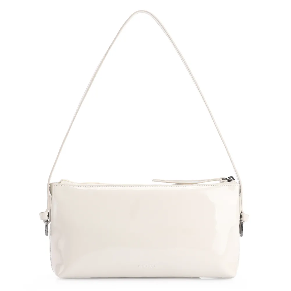 Bolsa De Ombro Fivelas Verniz Off White - imagem 4