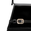 Bolsa De Ombro Fivelas Verniz Preto - imagem 5