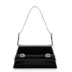 Bolsa De Ombro Fivelas Verniz Preto - imagem 1