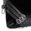 Bolsa De Ombro Fivelas Verniz Preto - imagem 6