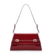Bolsa De Ombro Fivelas Verniz Vermelho - imagem 1